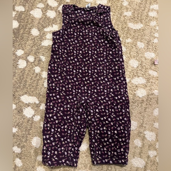 Vintage Baby Gap Floral Corduroy Romper - 18/24M - Picture 1 of 13